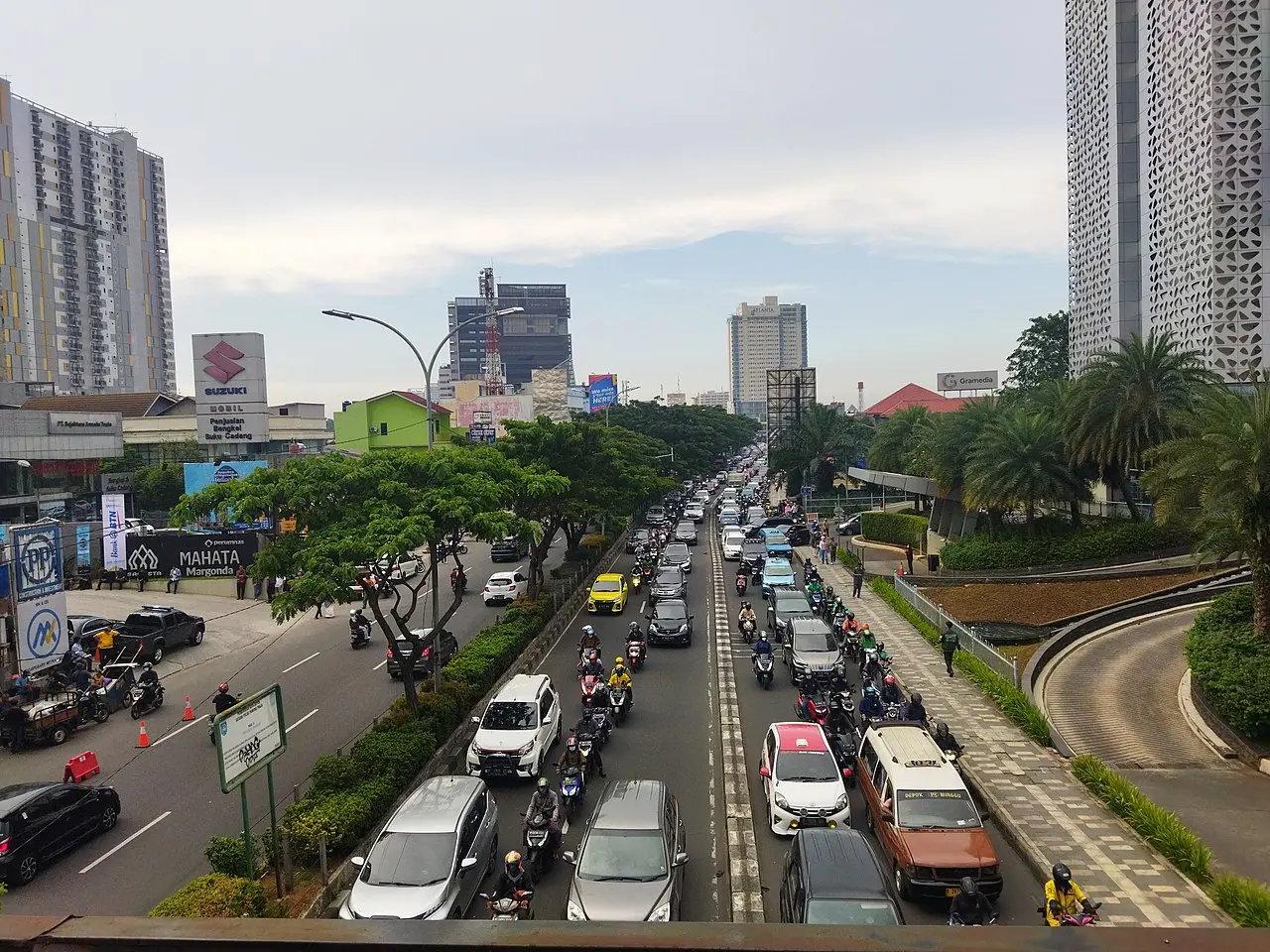 Kota Depok, Kecamatan Beji, Pancoran Mas, Cipayung, Sukmajaya, Cilodong, Limo, Cinere, Cimanggis, Tapos, Sawangan, dan Bojongsari