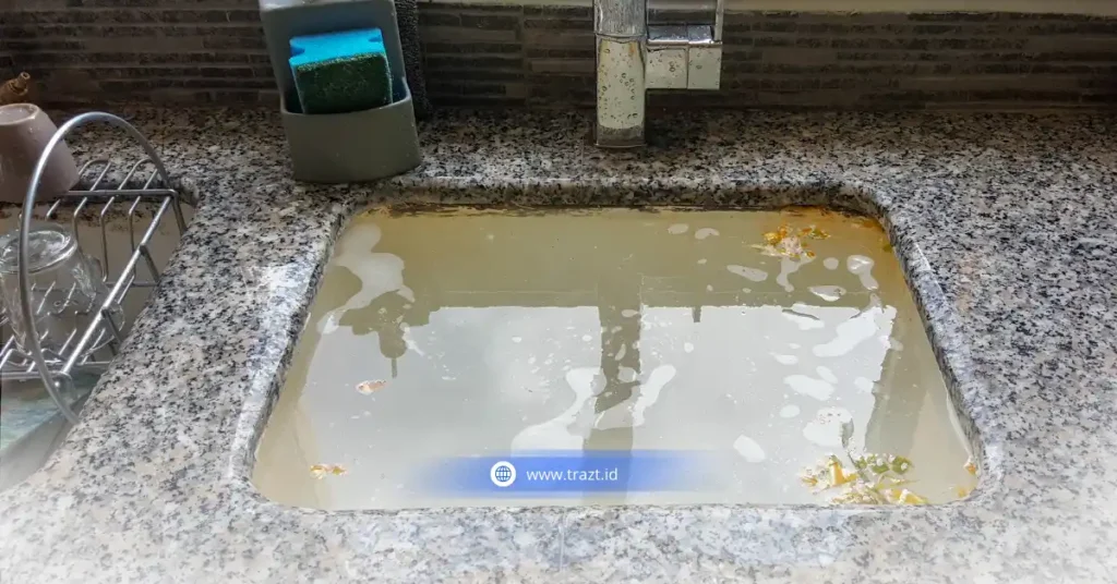 Sink mampet, Tanda Saluran Sudah Terpengaruh Minyak