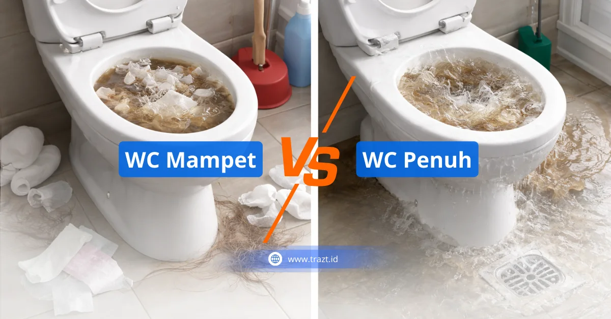perbedaan WC mampet dan WC penuh