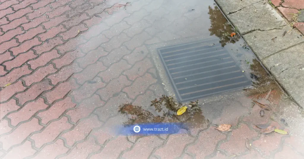 Pada musim hujan, daun kering, sampah plastik, endapan lemak akan lebih cepat bercampur dengan kotoran lain dan menyumbat aliran pipa.